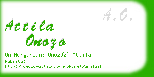 attila onozo business card